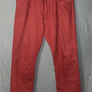 Levis 501xx Jeans Mens 40x32 Red Button Fly Denim Straight Leg Original